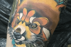 inferno-tattoo-barcelona-raul-leone-neotradicional-zorro-mediano-brazo