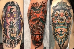 inferno-tattoo-barcelona-raul-leone-neotradicional-piezas-convenciones-brazo-grande-pierna