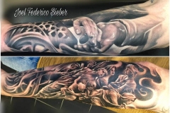 inferno-tattoo-barcelona-joel-federico-bieber-brazo-religioso