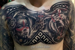 joel-federico-bieber-realismo-blanco-y-negro-grande-pecho-motivos-indios-oso-jpg