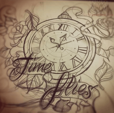 dibujo-tattoo-reloj