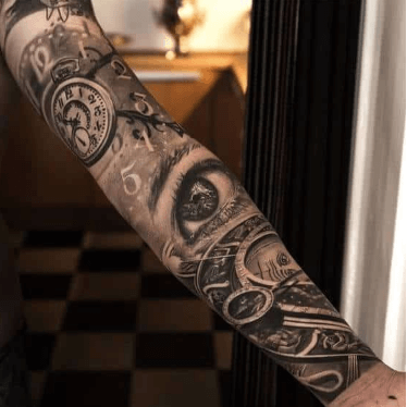 tatuaje-reloj-numeros-ojo